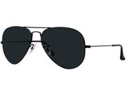 Óculos De Sol Aviador Black Aviator Super Confortável Uv400