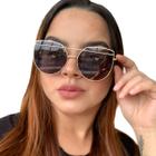 Óculos De Sol Aviador Espelhado Feminino Masculino Estiloso
