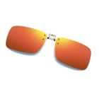 Oculos De Sol Clip On Polarizado Adicional Sobrepor Laranja