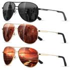 Óculos de sol Eiuizah Polarized Aviator para homens com proteção UV400