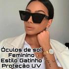 Óculos de sol feminino gatinho blogueira moda retrô tendência proteção uv