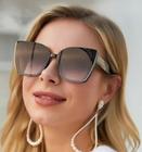 Óculos De Sol Feminino Olho De Gato Moda New York Degrade Proteção 400UV