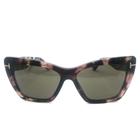 Óculos de Sol Gatinho Feminino Tom Ford Rose Mesclado Com Marrom 55J