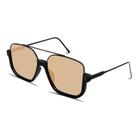 Óculos de sol GUVIVI Retro Oversized Aviator para mulheres/homens marrons