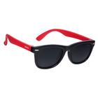 Óculos De Sol Infantil Silicone Flexível Não Quebra Polarizado Preto Vermelho Tremix