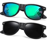 Óculos de sol Joopin Square Polarized UV400 Oversize, pacote com 2