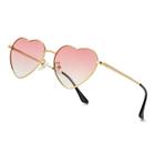 Óculos de sol JOVAKIT Polarized Heart para mulheres com moldura dourada