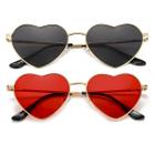 Óculos de sol JOVAKIT Polarized Heart para mulheres dourado/cinza + ouro/vermelho