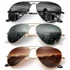 Óculos de sol KALIYADI Classic Aviator Polarized UV400 58 mm (pacote com 3)