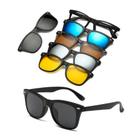 Óculos de Sol Kit Oculos com Armação Clip On 6 Em 1 Polariza