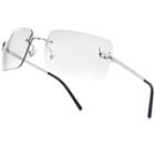 Óculos de sol knliwkm Rimless Retangle Y2k Fashion UV400