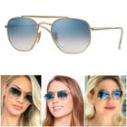 Óculos De Sol Marshal 3648 Feminino Masculino Dourado Azul Degrade Casual Proteção UV400 Oferta