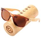 Óculos de Sol Masculino BARCUR Polarizado Hastes Estilo Madeira Bambu Proteção uv400