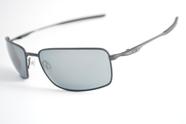 óculos de sol Oakley mod Square Wire matte black w/black iridium polarized 4075-05