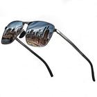 Óculos de sol polarizados retangulares ultra leves para homens Óculos de sol para pesca de golfe armação de metal 100%