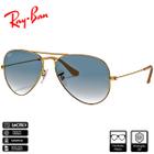 Óculos de Sol Ray-Ban Aviator Degradê Polido Ouro Azul Claro Degradê - RB3025L 001/3F 58-14