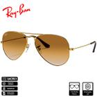 Óculos de Sol Ray-Ban Aviator Gradiente Polido Ouro Marrom Claro Degradê - RB3025L 001/51 62-14