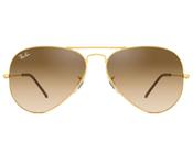 Óculos De Sol Ray Ban Aviator Large Rb3026 Dourado com Lentes Marrom Degrade Tamanho 62 Grande