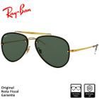 Óculos de Sol Ray-Ban Blaze Aviator Polido Ouro Verde Clássico G-15 - RB3584N 905071 61-13