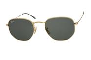 óculos de sol Ray Ban Hexagonal mod rb3548-n 001/58 polarizado tamanho 51
