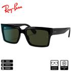 Óculos de Sol Ray-Ban Inverness Polido Preto Verde Clássica G-15 - RB2191 901/31 54-18