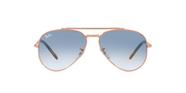Óculos de Sol Ray-Ban New Aviator RB3625 92023F Ouro Rosê Lente Azul Degradê Tam 58