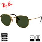 Óculos de Sol Ray-Ban Original Hexagonal Flat Lenses Ouro Polido Verde Clássico G-15 - RB3548NL 001 54-21