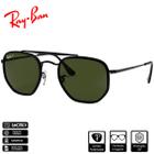 Óculos de Sol Ray-Ban Original Marshall II Preto Polido Verde Clássico G-15 Polarizado RB3648M 002/58 52-23