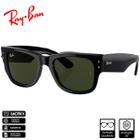 Óculos de Sol Ray-Ban Original Mega Wayfarer Preto Polido Verde Clássico G-15 - RB0840S 901/31 51-21