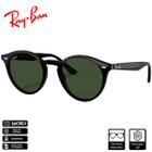 Óculos de Sol Ray-Ban Original RB2180 Preto Polido Verde Clássico G-15 - RB2180 601/71 49