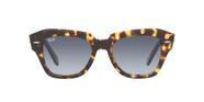 Óculos de Sol Ray-Ban State Street RB2186 133286 Amarelo Lente Azul Degradê Cinza Tam 52