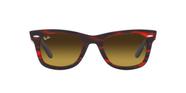 Óculos de Sol Ray-Ban Wayfarer RB2140 136285 Vermelho Striped Lente Marrom Degradê Tam 50