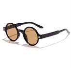 Óculos de Sol Redondo Oval Preto Lentes Amarelo Transparente Retro Vintage UV400