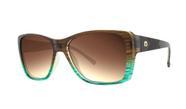 Óculos de sol secret sienna g striped green gradient brown