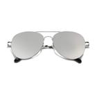 Óculos de sol SOJOS Classic Aviator SJ1030 Silver/Silver Unissex