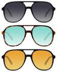 Óculos de sol YDAOWKN Retro Square Aviator UV400 para mulheres/homens