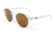 Óculos de SolHUPI KONA Cristal BrilhoLente Dourada Redonda Feminino Proteção UV400
