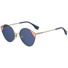 Óculos Fendi Cut Eye Ff0341/S Lks Ku 60 Dourado Rosa/Azul