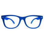 Óculos Grau Inquebrável Silicone Wayfarer Azul Leve Flexível - Stretch