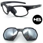 Oculos HB Rush Bike lentes Grau 10276243 com 1 Clipon Prata