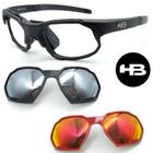 Oculos HB Rush Bike lentes Grau 10276243 com 2 Clipons pr