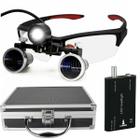 Óculos Lupa Cirúrgica Com Led para Médico Cirurgião Odontologo Preto GT639-B - Lorben