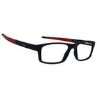 Óculos Masculino De Grau Armção Estilo Esportivo Preto Vermelho Tremix 2038