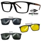 Oculos Mormaii 6112 Swap 4 Preto Madeira com 3 Clipons CGN