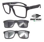 Oculos Mormaii Swap Ng 6098 Preto Fosco +2 Clipon G15 +prata