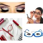 Óculos Para Maquiagem Perfeita Com Grau + Capinha: Graus Variados do 1.50 ao 5.00 Cores Sortidas - Pronta Entrega