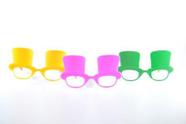 Óculos Pct Com 10 Plástico Colorido Cartola
