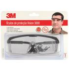 Oculos Proteção 3M Segurança Vision 3000 Incolor Antirisco