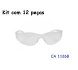 Oculos Proteção Segurança EPI Incolor Leopardo ( Kit 12 pç)