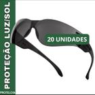 Óculos Segurança 20 UN Summer Proteção Preto Transparente Leopardo EPI